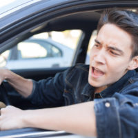 Angry male driver. Angry male driver.