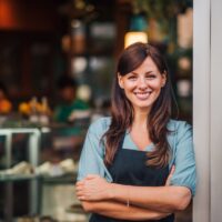 Portrait of a beautiful smiling female small business owner. Portrait of a beautiful smiling female small business owner.